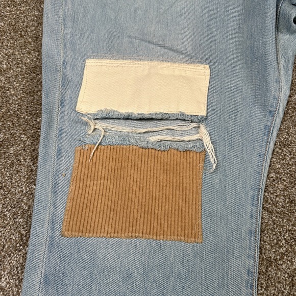 POLO RALPH LAUREN The Avery Boyfriend Distressed Patchwork Jeans Womens Size 34 - Picture 4 of 15